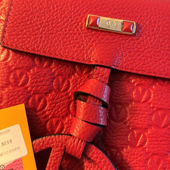 Velentino by Mario Valentino Red Salma Logo Leather Crossbody Bag - Picture 6 of 6